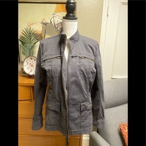 Caslon charcoal grey utility jacket in XL